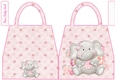 Elephant New Baby Girl Handbag Shaped Card