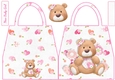 Bear New Baby Girl Handbag Shaped Card
