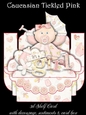 Caucasian Tickled Pink Girl Shelf Card Kit With Card Box