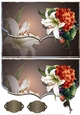 Lilies and Berries Fancy Scalloped Edge Envelope Card