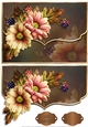 Antique Autumn Flowers Fancy Edge Envelope Card