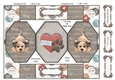 Doggies 2 Octagon Folded Pop-up Card