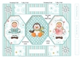 Eskimo Escapades Penguin Octagon Folded Pop-up Card