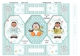 Ethnic Eskimo Escapades Penguin Octagon Folded Pop-up Card