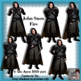 6 John Snow Fire (game of thrones) Poser Tubes