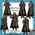 6 John Snow Brown (game of thrones) Poser Tubes