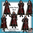 6 John Snow Red (game of thrones) Poser Tubes