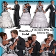 6 Mixed Race Bridal Wedding Poser Tubes