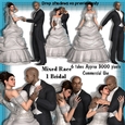 6 Mixed Race 1 Bridal Wedding Poser Tubes