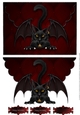 Vampire Bat Cat Scalloped Faux Envelope Card