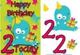Monster 1 Girl Age 2 Card Front