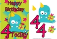 Monster 1 Girl Age 4 Card Front