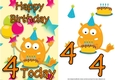 Monster 2 Girl Age 4 Card Front