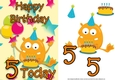 Monster 2 Girl Age 5 Card Front
