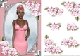 Ethnic Lady in an Elegant Pink Dress and Roses