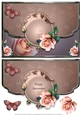 Pink Roses And Butterflies Scalloped Edge Faux Envelope Card Anniversary