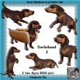 6 Dachshund Dog Poser Tubes 2