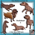 6 Dachshund Dog Poser Tubes 3
