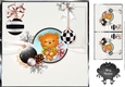 8x8 Christmas Candy Cane Bear Topper With Baubles