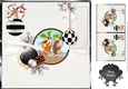 8x8 Christmas Holly Parade topper With Baubles