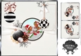 8x8 Christmas Mice Playing Catch Topper With Baubles