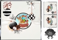 8x8 Christmas Safari Chimney Topper With Baubles
