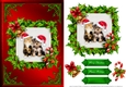 Cat And Dog Christmas Card Front Red 1