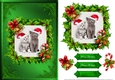 Cats Christmas Card Front Green 1
