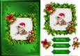 Kitten Christmas Card Front Green 1