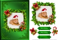 Puppy Christmas Card Front Green 2