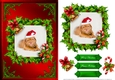 Puppy Christmas Card Front Red 2