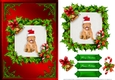 Puppy Christmas Card Front Red 3