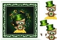 St Patricks Day Owl Card Front