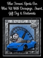 Blue Ferrari Sports Car 8x8 Mini Kit