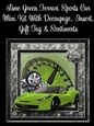 Lime Green Ferrari Sports Car 8x8 Mini Kit