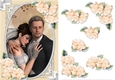 Caucasian Bride & Groom And Roses Card Front