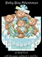 Baby Boy Milestones 3D Shelf Card Kit With Card Box