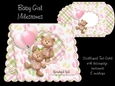 Baby Girl Milestones Scalloped Tent Card