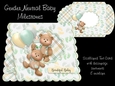 Gender Neutral Baby Milestones Scalloped Tent Card