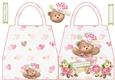 Baby Girls 1st Birthday Shaped Hand Bag Card