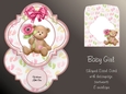 Baby Girl Milestones Shaped Easel Card