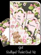 Girl Milestones Scallop Pocket Card Kit with Envelope