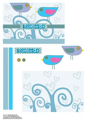 Lovebirds Valentine Card - Male