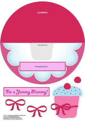 Yummy Mummy Wobble Decoupage Card