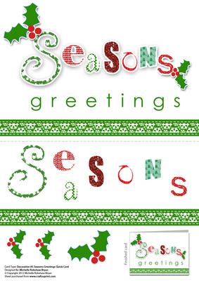 Christmas A5 Seasons Greetings Card