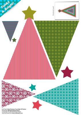 Christmas Pyramid - Funky Christmas Trees Bright 3D Stacker