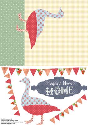 Shabby Chic Farmouse Floral Goose - New Home