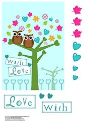 Love Owls Valentine Quick Decoupage Card