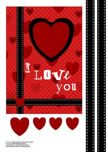 Modern Valentines Day Stacker Card Kit