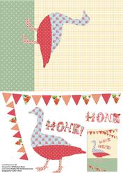 Shabby Chic Farmouse Floral Goose